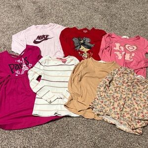 Nike and Graphic Long Sleeve Shirt Collection - Pink, Red, Tan